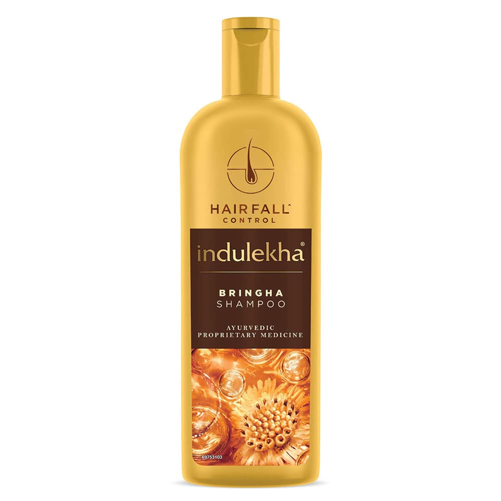 Indulekha Bringha, Shampoo, 200ml, for Hair Fall Control, with Bringharaj Extracts, Amla, Shikakai, Paraben-Free, for Men & Women